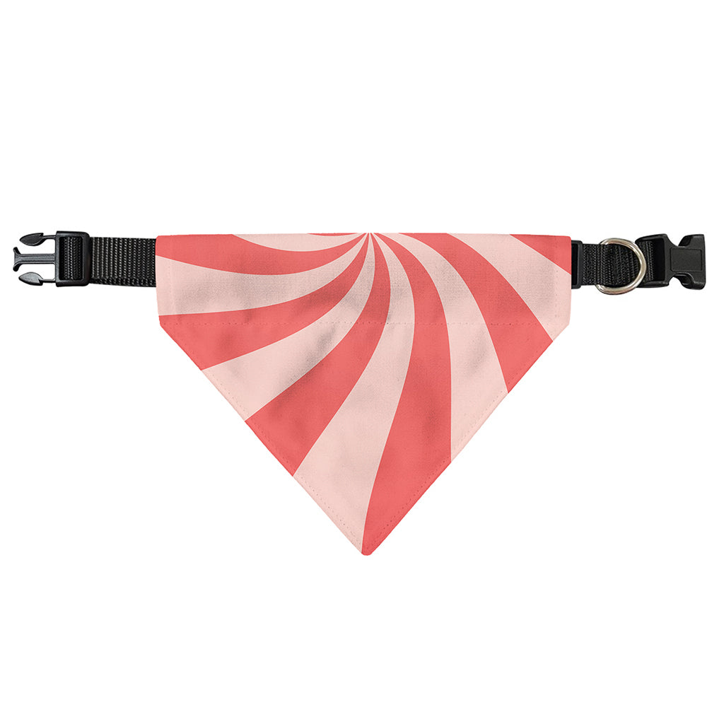Pink Psychedelic Swirl Print Over The Collar Dog Bandana