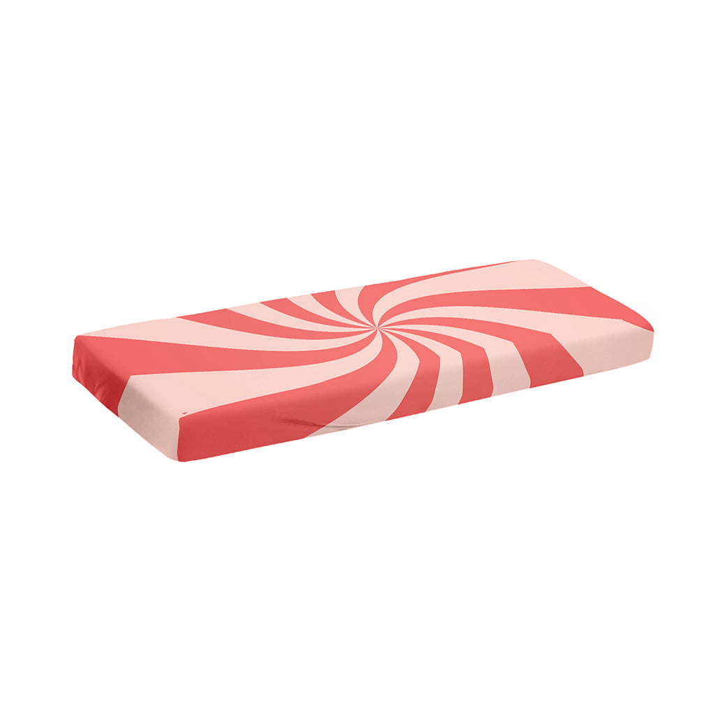 Pink Psychedelic Swirl Print Piano Keyboard Cover