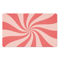 Pink Psychedelic Swirl Print Polyester Doormat