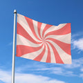 Pink Psychedelic Swirl Print Polyester Flag