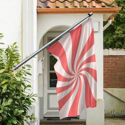 Pink Psychedelic Swirl Print Polyester Flag