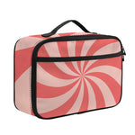 Pink Psychedelic Swirl Print Portable Lunch Bag