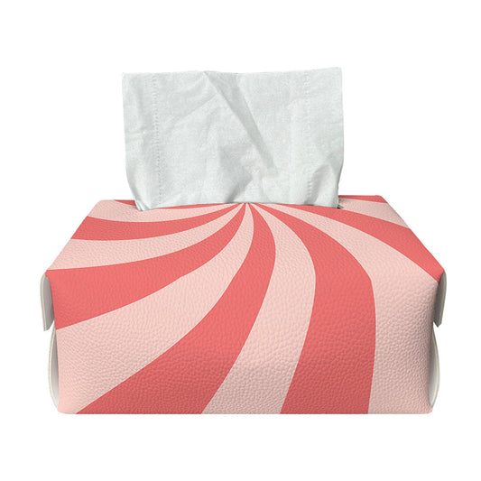 Pink Psychedelic Swirl Print Rectangle Tissue Box Cover