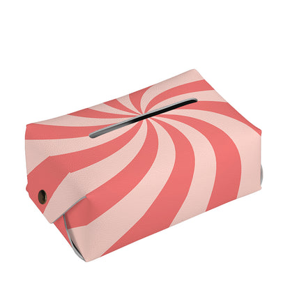 Pink Psychedelic Swirl Print Rectangle Tissue Box Cover