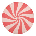 Pink Psychedelic Swirl Print Round Blanket
