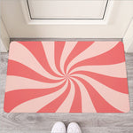 Pink Psychedelic Swirl Print Rubber Doormat