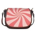 Pink Psychedelic Swirl Print Saddle Bag