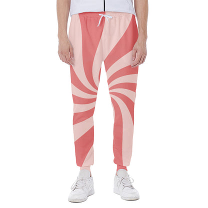 Pink Psychedelic Swirl Print Scuba Joggers