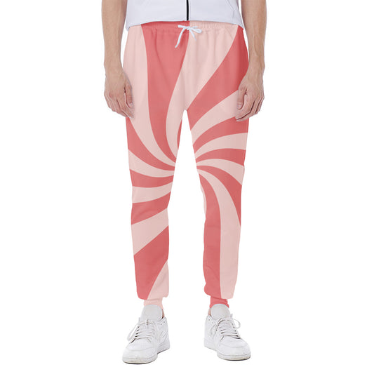 Pink Psychedelic Swirl Print Scuba Joggers