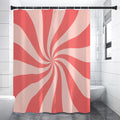 Pink Psychedelic Swirl Print Shower Curtain