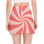 Pink Psychedelic Swirl Print Side Slit Mini Skirt