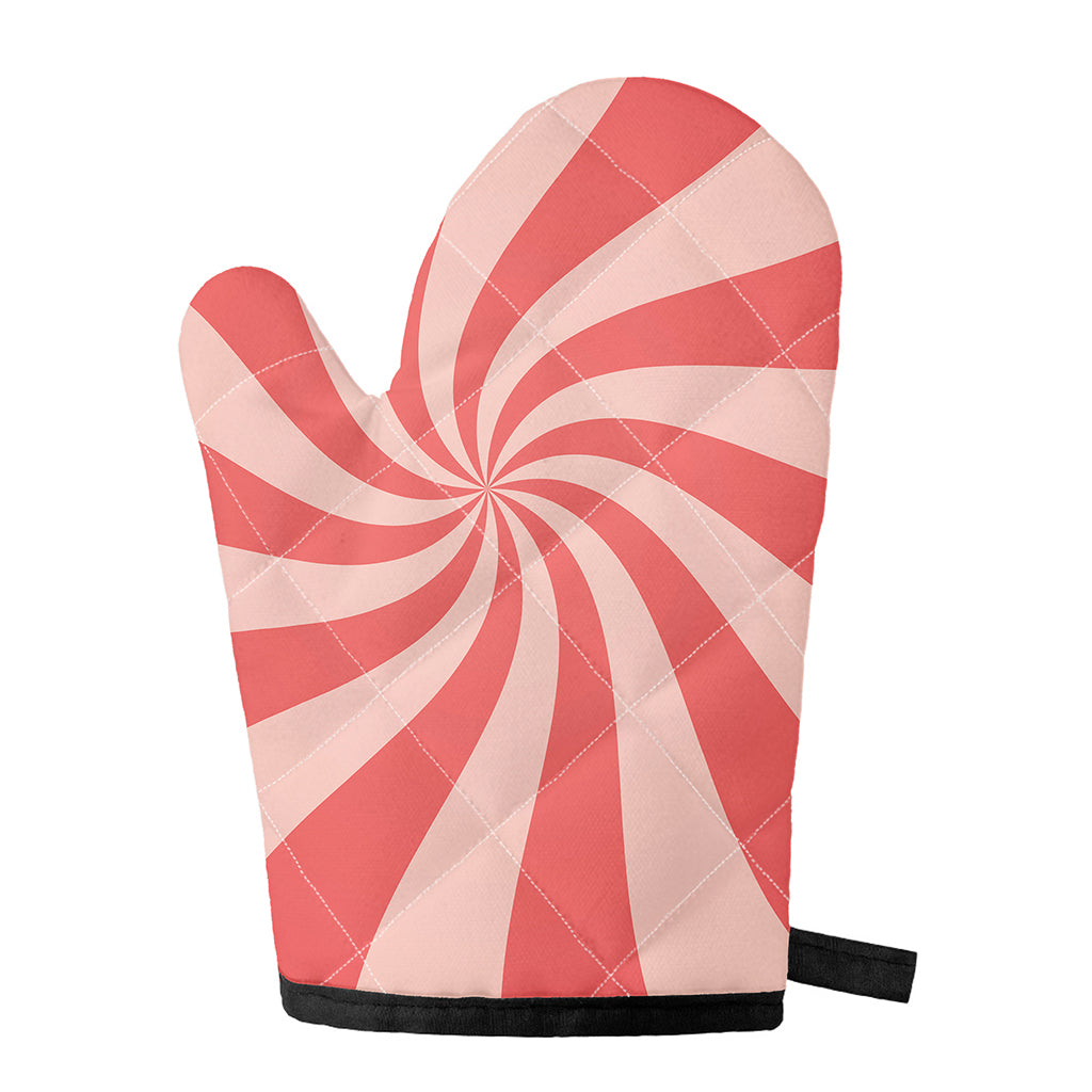 Pink Psychedelic Swirl Print Single Oven Mitt