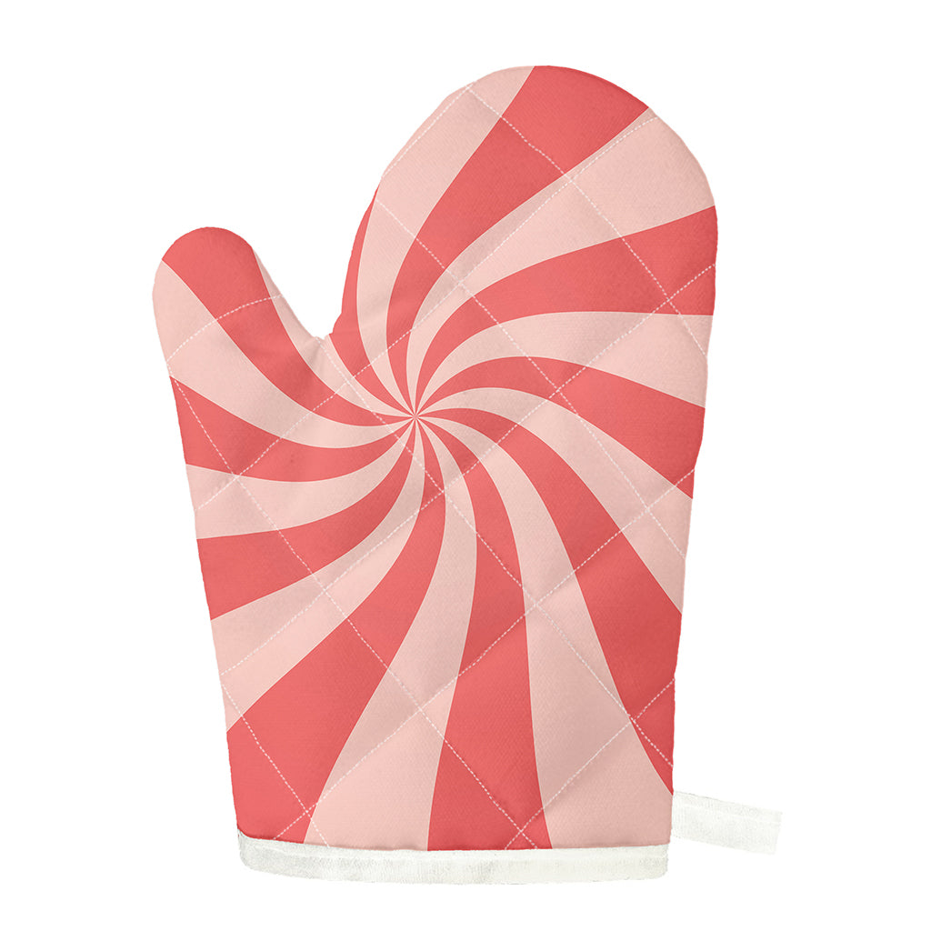 Pink Psychedelic Swirl Print Single Oven Mitt