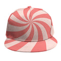 Pink Psychedelic Swirl Print Snapback Cap