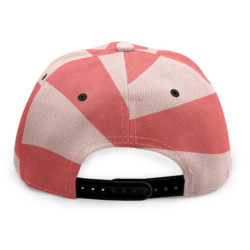 Pink Psychedelic Swirl Print Snapback Cap