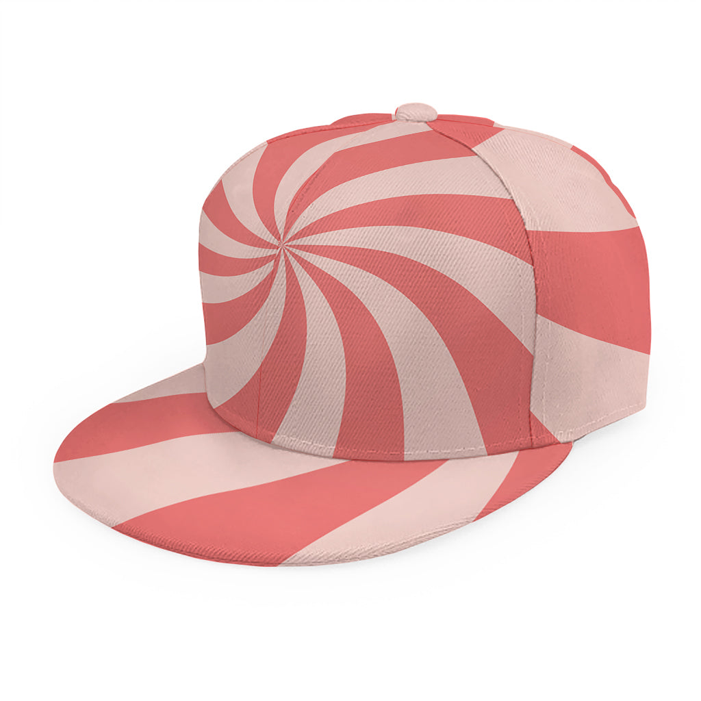 Pink Psychedelic Swirl Print Snapback Cap