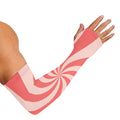 Pink Psychedelic Swirl Print Sun Protection Arm Sleeves