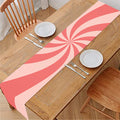 Pink Psychedelic Swirl Print Table Runner