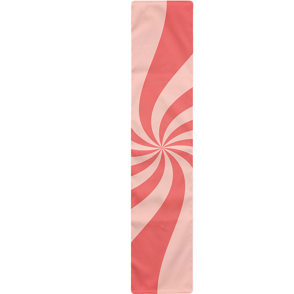 Pink Psychedelic Swirl Print Table Runner