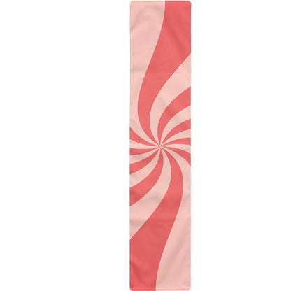 Pink Psychedelic Swirl Print Table Runner