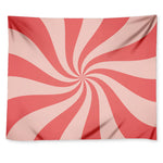 Pink Psychedelic Swirl Print Tapestry