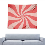 Pink Psychedelic Swirl Print Tapestry