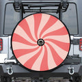 Pink Psychedelic Swirl Print Tire Cover With Camera Hole