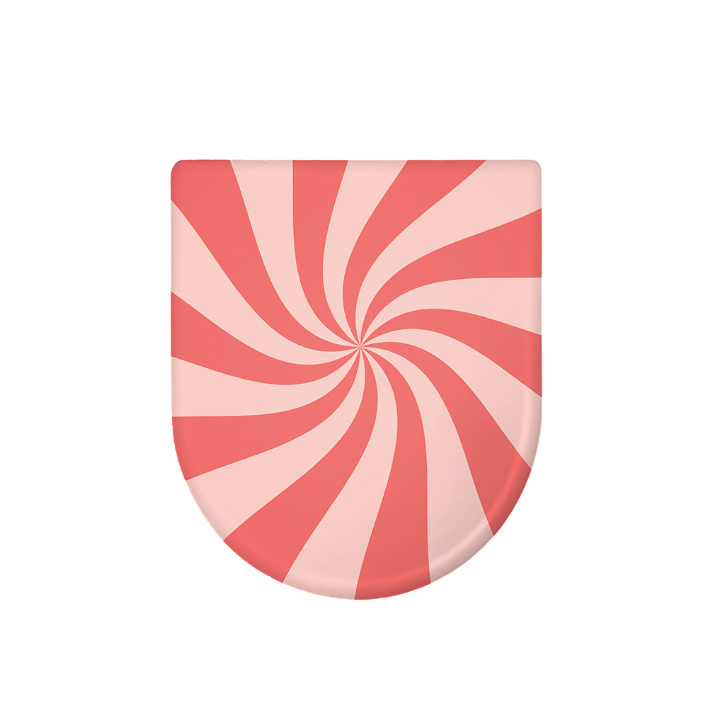 Pink Psychedelic Swirl Print Toilet Lid Cover