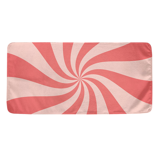 Pink Psychedelic Swirl Print Towel