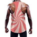 Pink Psychedelic Swirl Print Training Tank Top