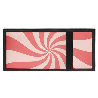 Pink Psychedelic Swirl Print Trifold Wallet