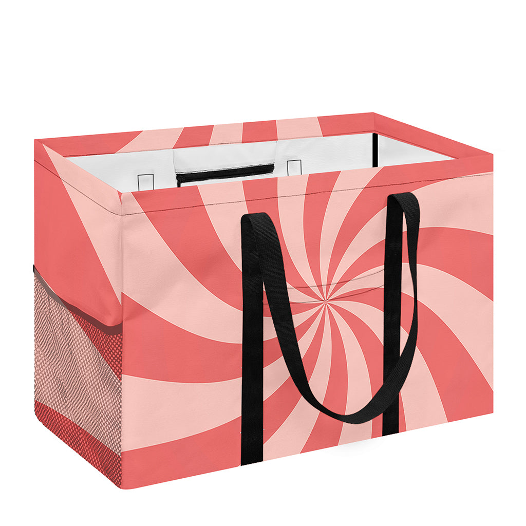 Pink Psychedelic Swirl Print Utility Tote Bag