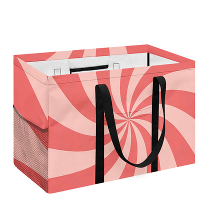 Pink Psychedelic Swirl Print Utility Tote Bag