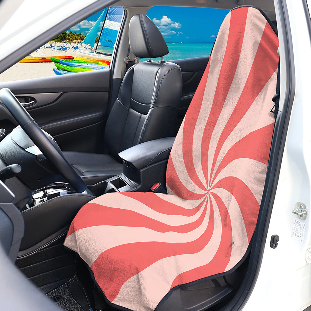 Pink Psychedelic Swirl Print Waterproof Car Seat Cover