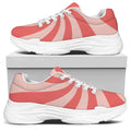 Pink Psychedelic Swirl Print White Chunky Shoes