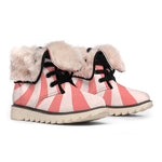 Pink Psychedelic Swirl Print Winter Boots