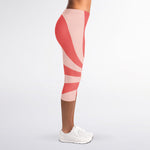Pink Psychedelic Swirl Print Women's Capri Leggings