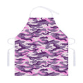 Pink Purple And Grey Camouflage Print Adjustable Apron