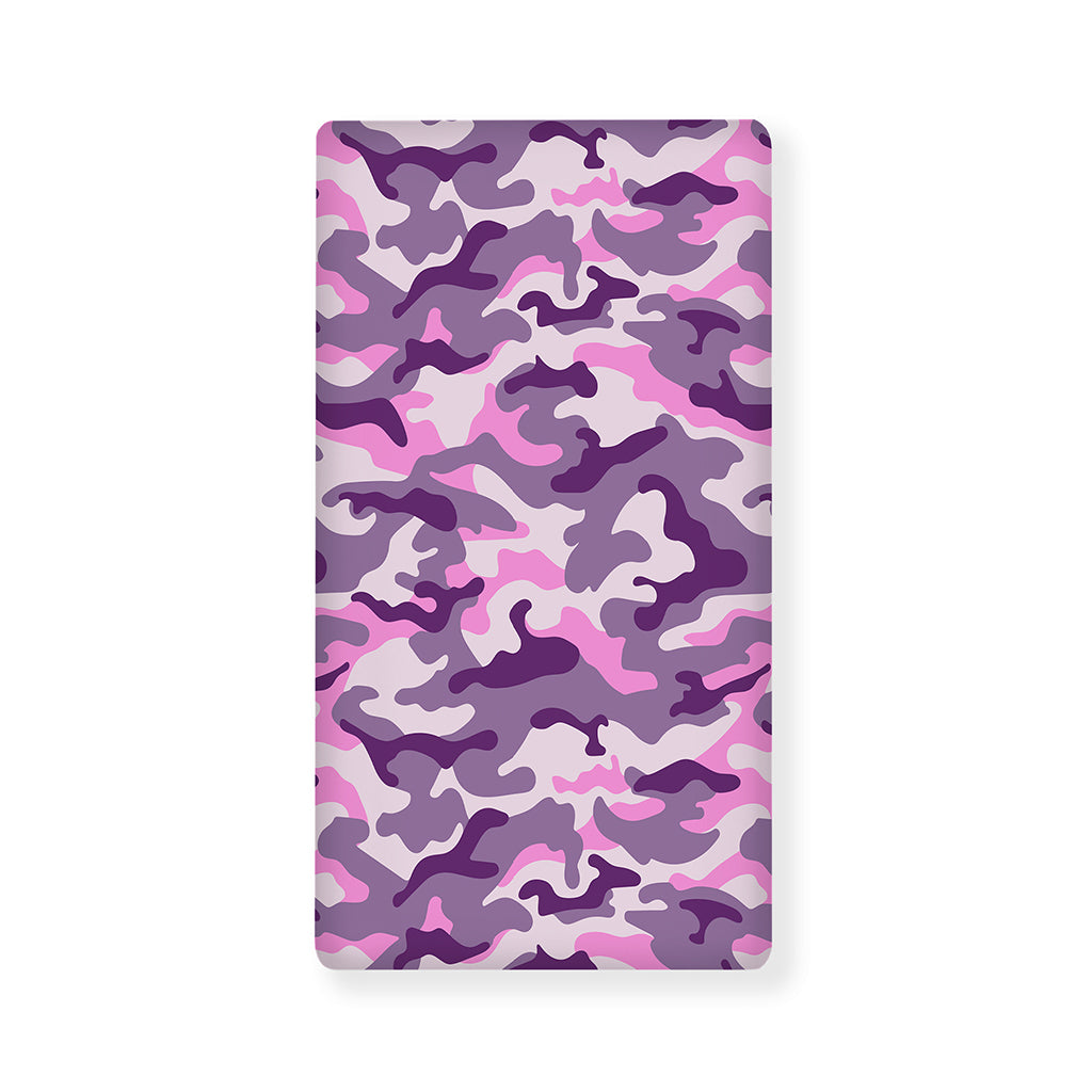 Pink Purple And Grey Camouflage Print Baby Crib Sheet