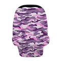 Pink Purple And Grey Camouflage Print Baby Seat Cover