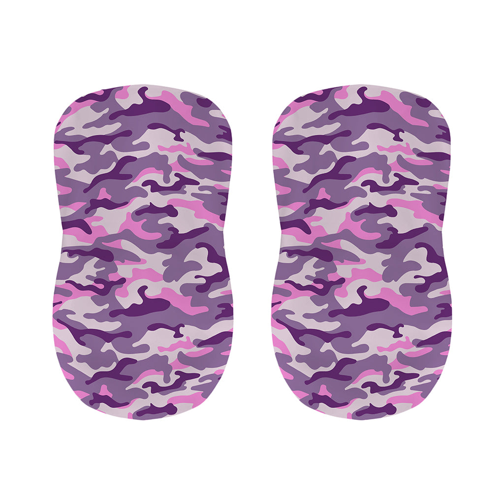 Pink Purple And Grey Camouflage Print Bar Stool Covers