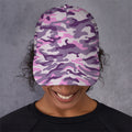 Pink Purple And Grey Camouflage Print Baseball Cap