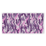 Pink Purple And Grey Camouflage Print Beach Towel