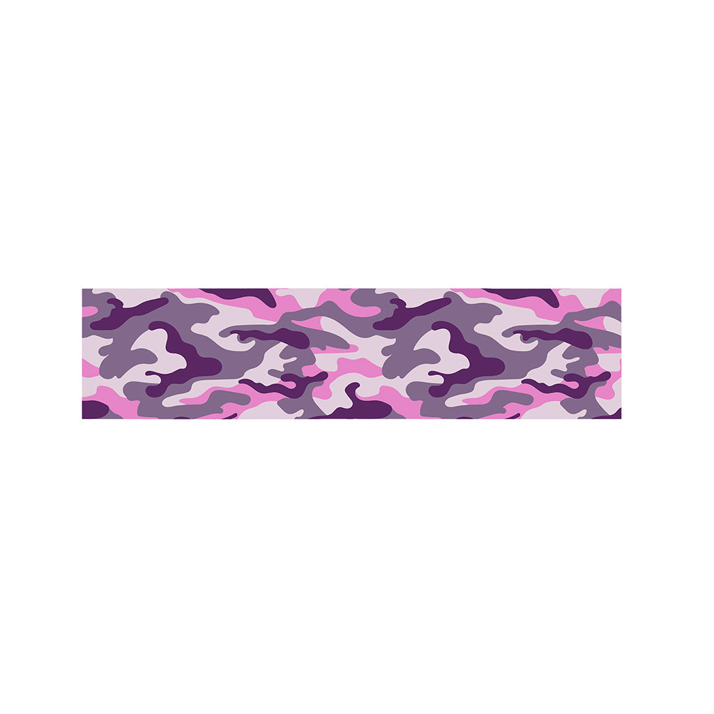 Pink Purple And Grey Camouflage Print Bed Runner