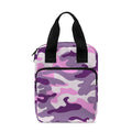 Pink Purple And Grey Camouflage Print Bible Tote Bag