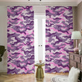 Pink Purple And Grey Camouflage Print Dimout Pencil Pleat Curtains