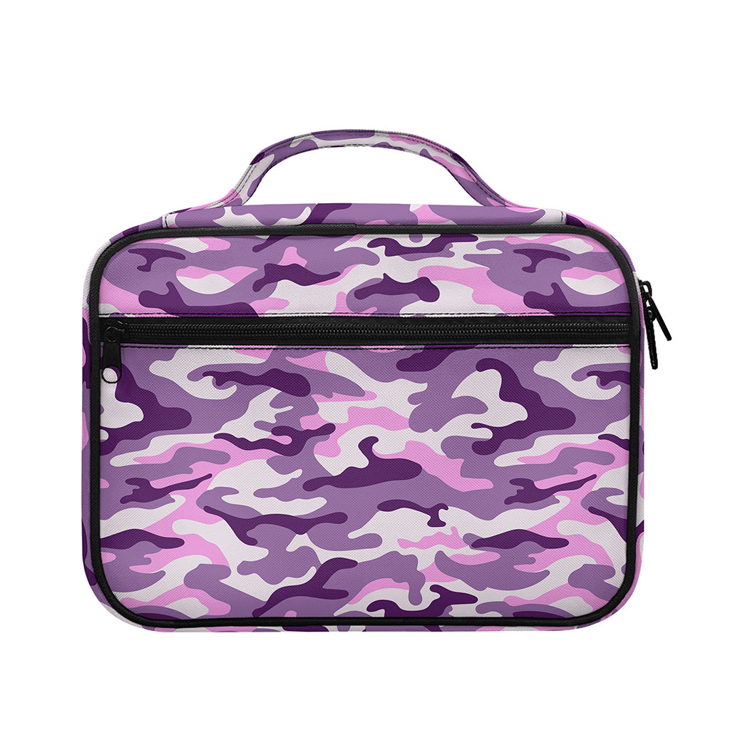 Pink Purple And Grey Camouflage Print Briefcase Bible Bag