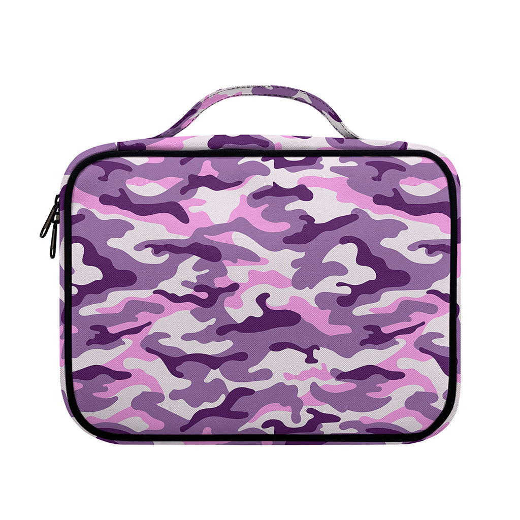 Pink Purple And Grey Camouflage Print Briefcase Bible Bag