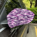 Pink Purple And Grey Camouflage Print Car Side Mirror Covers