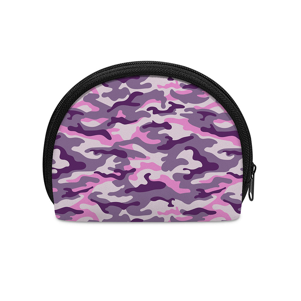 Pink Purple And Grey Camouflage Print Coin Purse